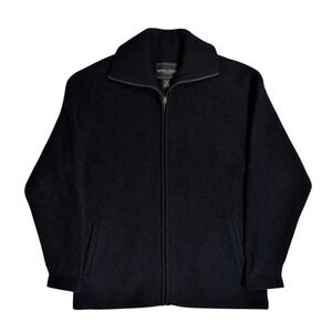 Bowen and Wright 100% Wool Sweater Mens Size S Full Zip Classic Preppy Academia